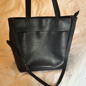 Madewell Black Leather Transport Crossbody